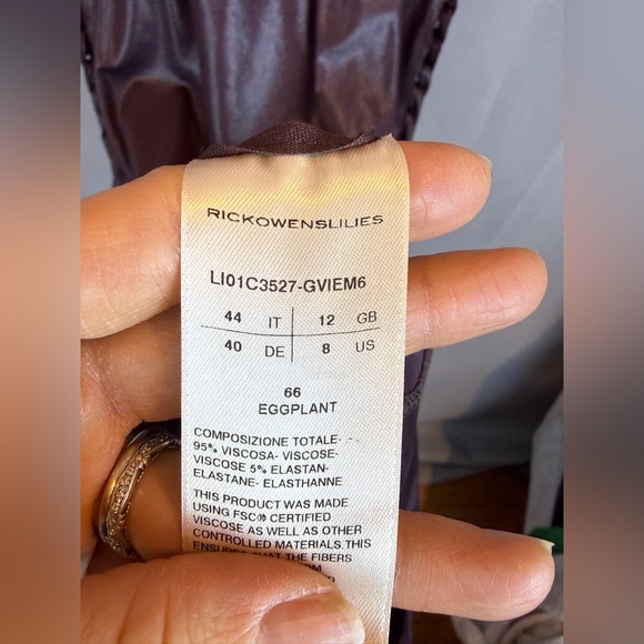 Rick Owens Lilies Braided Slip Dress- Sz 44 (8) - Picture 14 of 16